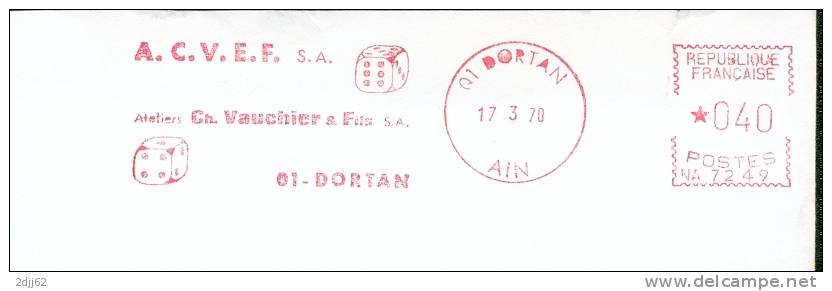 Dés, Dortan - EMA Secap - Enveloppe Entière    (B0036) - Unclassified