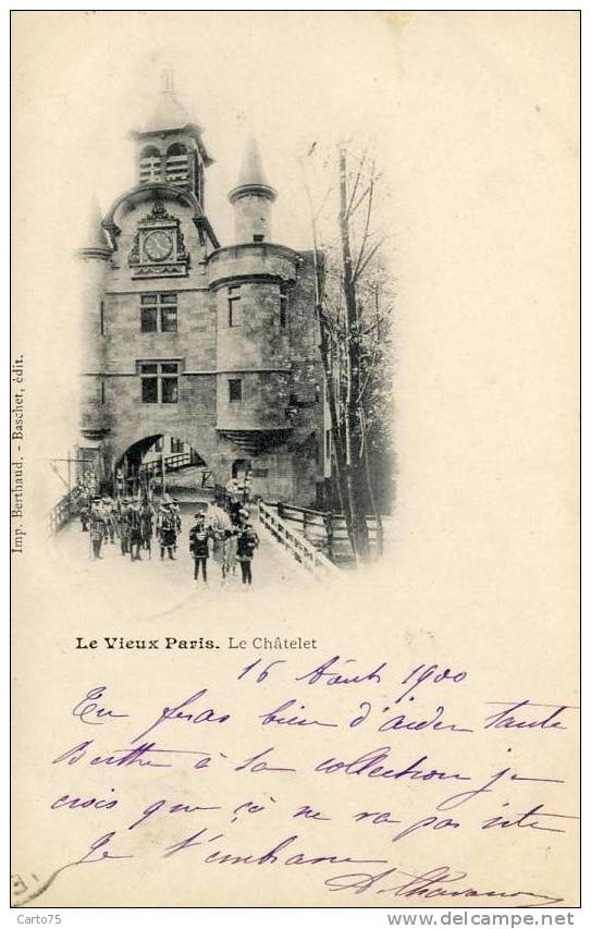 Architecture - Vieux Paris 75 - Chatelet - Carte Pionnière 1900 - Monuments