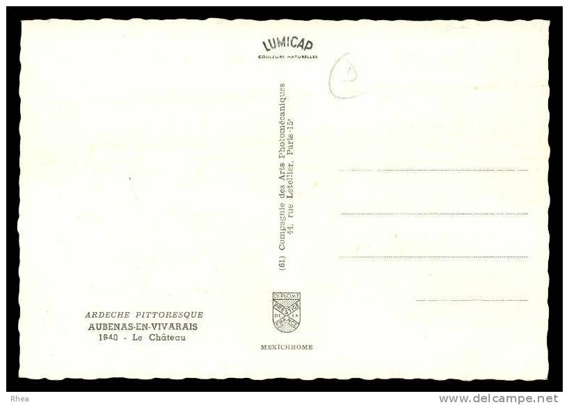 07 Aubenas Chateau D07D K07019K C07019C RH077923 - Aubenas