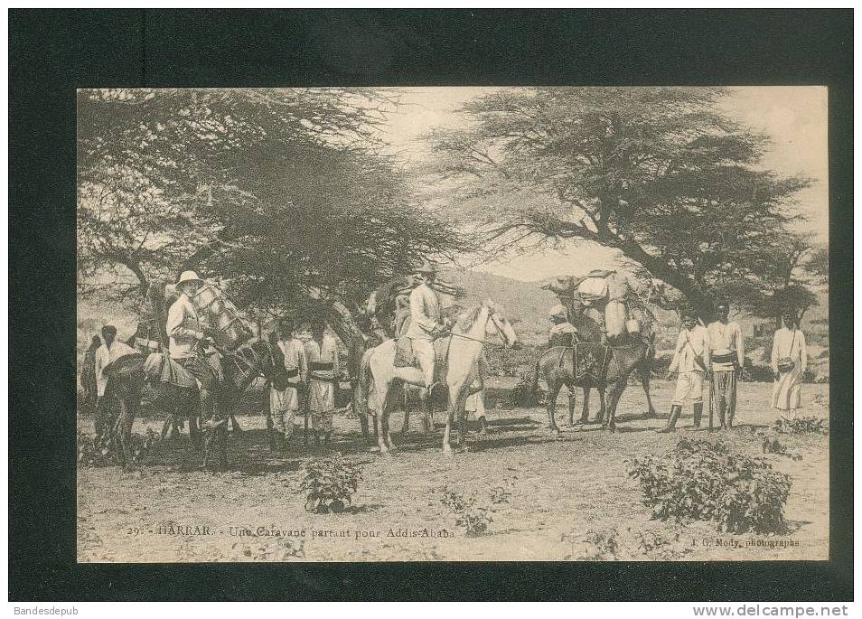 Ethiopie - Abyssinie - HARRAR ( Harar ) - Une Caravane Partant Pour Addis Abbeba ( Animée Colon Colonie  J.G. Mody N°29) - Ethiopië