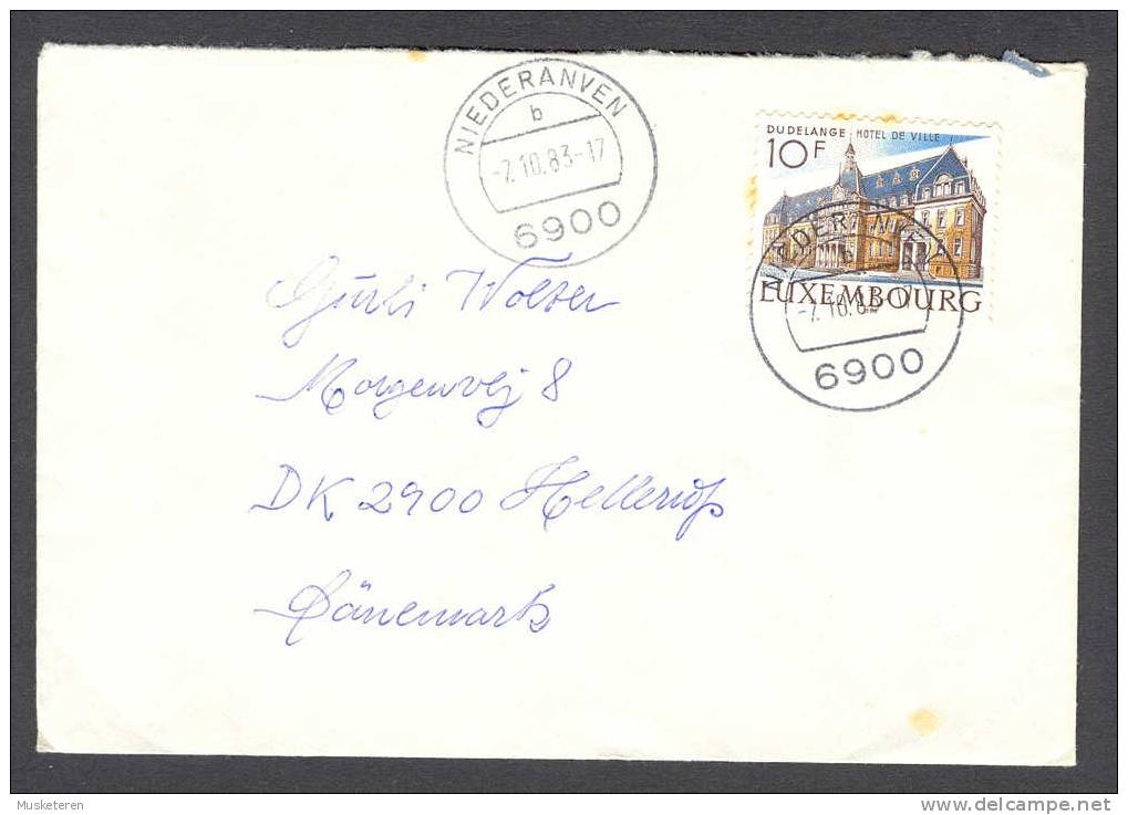 Luxembourg NIEDERANVEN 1983 'Petite' Cover Brief Lettre HELLERUP Denmark - Lettres & Documents