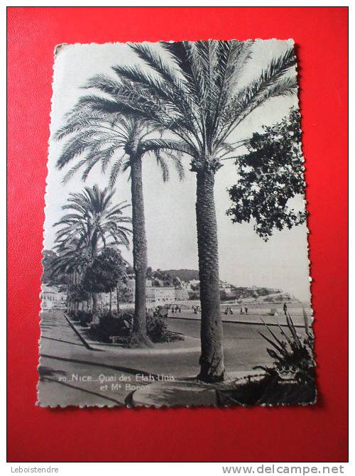 CPSM -(06-ALPES MARITIMES)-NICE -QUAIS DES ETATS-UNIS ET Mt BOPON- - Places, Squares