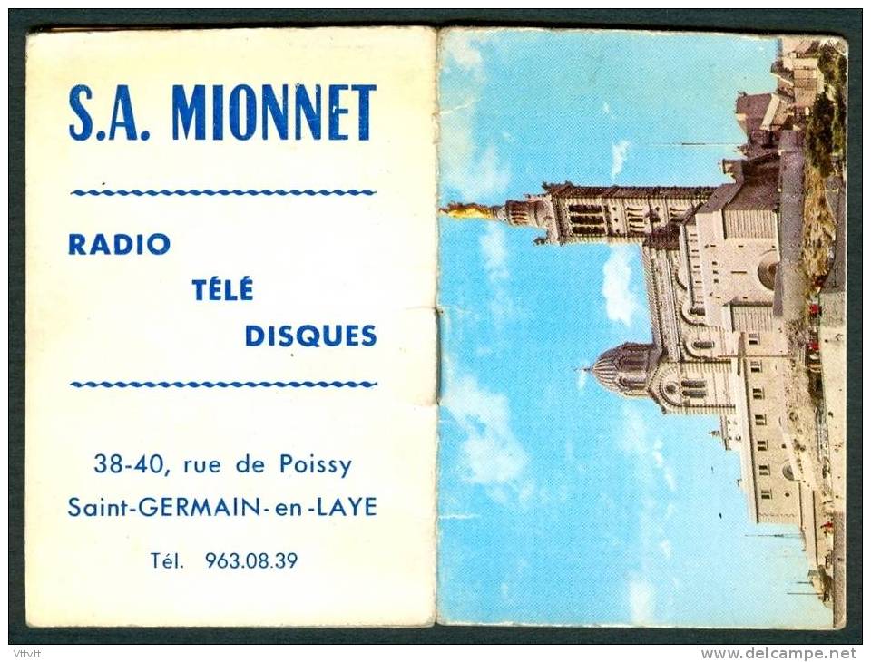 Calendrier 1978 (Petit Agenda), 8 Pages, St Germain-en-Laye, Marseille (Notre-Dame De La Garde, La Bonne Mère) - Petit Format : 1971-80