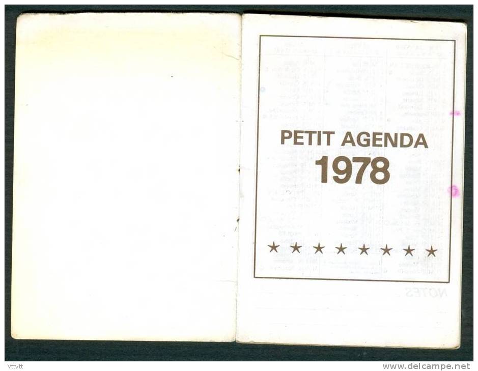 Calendrier 1978 (Petit Agenda), 8 Pages, St Germain-en-Laye, Marseille (Notre-Dame De La Garde, La Bonne Mère) - Klein Formaat: 1971-80