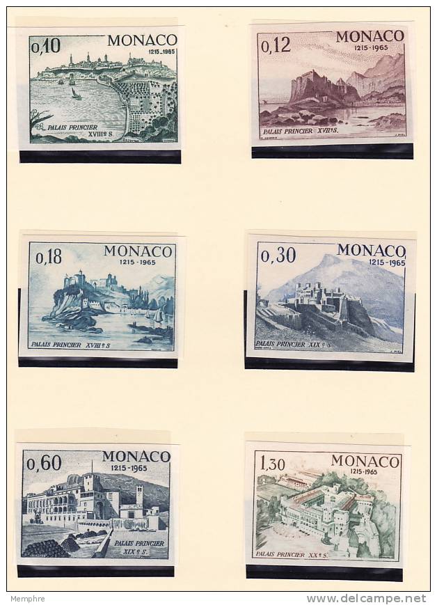 Palais Princier    Yv677-682   * * MNH  Essais De Couleur  Non Dentelé   Imperf - Unused Stamps