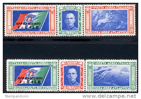 Italy C48-49 Mint Never Hinged Balbo Flight Set From 1933 - Airmail