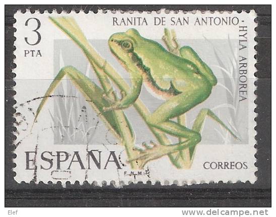 Grenouille / Frog, ESPANA : Ranita De San Antonio" Hyla Arborea" , Obl ; TB , Cachet Rond - Ranas