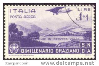 Italy C87 Used 1l + 1l Airmail From 1936 - Poste Aérienne