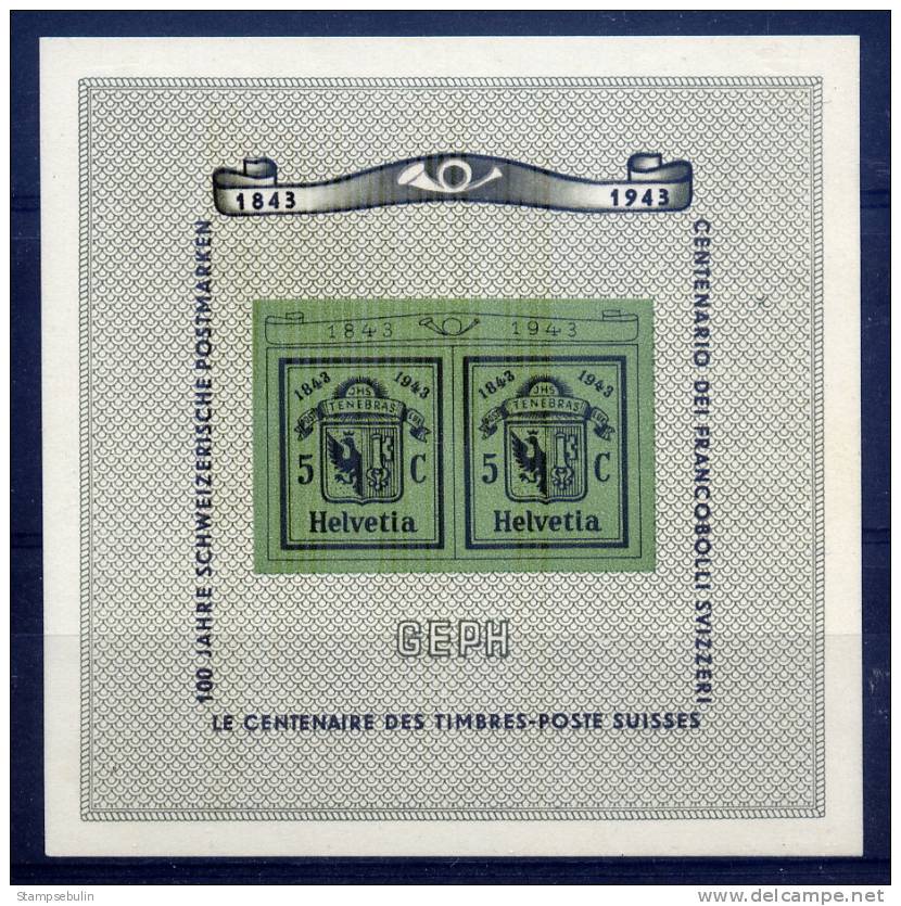 1943 SOUVENIR SHEET N. 10 MNH ** - Blocs & Feuillets