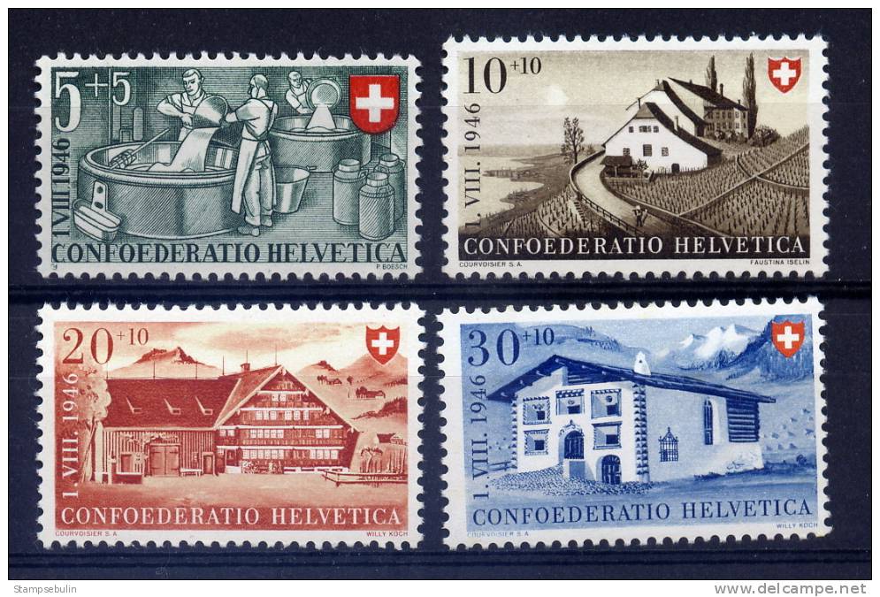 1946 COMPLETE SET PRO PATRIA MH * - Ungebraucht