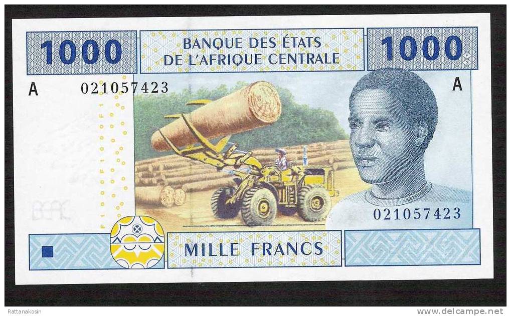 C.A.S. LETTER A For GABON GABON P407Aa 1000  FRANCS 2002 Signature 5  ( FIRST ! )    UNC. - Gabon