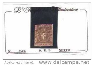 27447)francobollo Antichi Stati  Toscana - 10 Centes - II° Scelta, Governo Provvisorio  - Usato - Cat. N°19 - Toscane