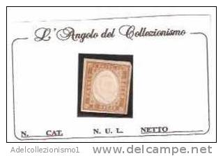 27455)francobollo Antichi Stati Sardegna - 10c - Nuovo E Linguellato - Cat. N°14e - Sardinië