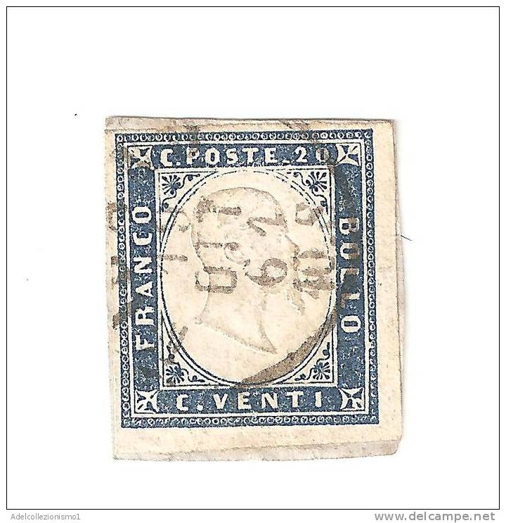 27459)francobollo Antichi Stati Sardegna - 20c - Usato - Cat. N°15e - Sardegna
