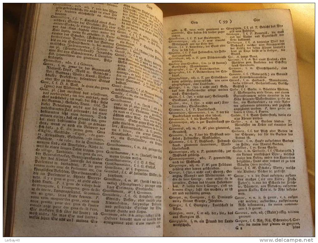 dictionnaire francois allemand et allemand francois a l usage des deux nations - de la veaux 1797