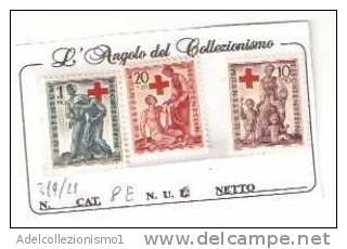 27522)serie Francobolli Croce Rossa Di 3 Valori - Nuovi E Linguellati - Cat. N° 219-221 - Nuovi