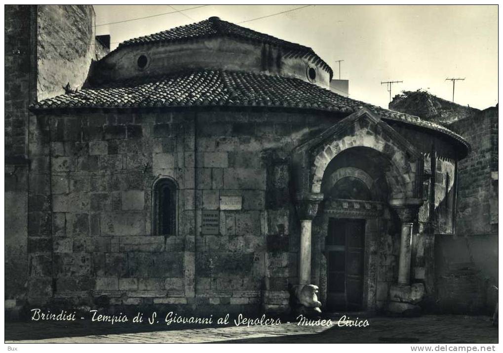 BRINDISI TEMPIO S. GIOVANNI E MUSEO CIVICO  PUGLIA  NON   VIAGGIATA  COME DA FOTO - Brindisi