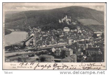 Germany. Wertheim A. M.1900. Vintage Postcard. - Wertheim