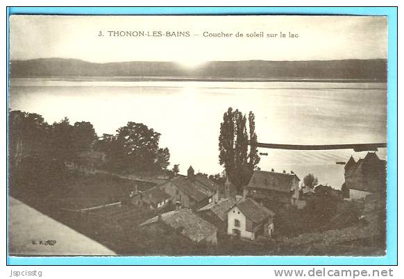 THONON LES BAINS Coucher De Soleil Sur Le Lac - Thonon-les-Bains