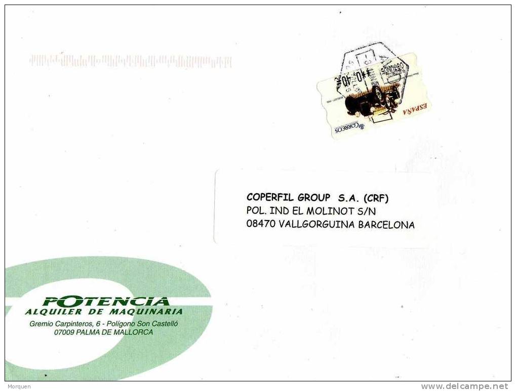 Carta  Aerea ATM. SYv  Palma De Mallorca  2005.  Fechador AVION - Storia Postale
