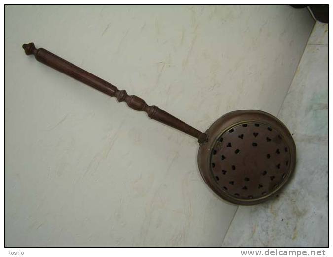 ART POPULAIRE / ANCIENNE BASSINOIRE CUIVRE DECOREE  / PARFAIT ETAT - Rame