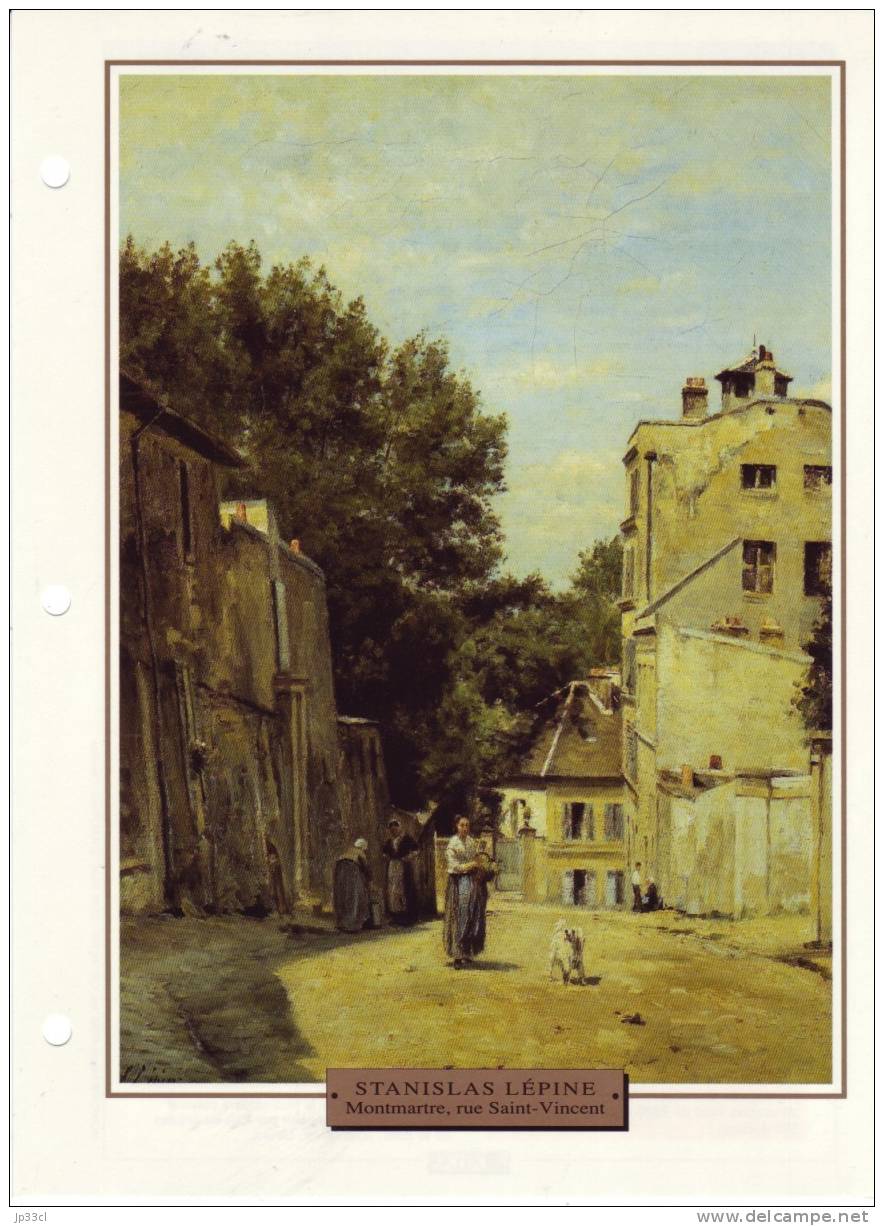 Reproduction De Montmartre, Rue Saint-Vincent, De Stanislas Lépine (avec Fiche Explicative) - Andere & Zonder Classificatie