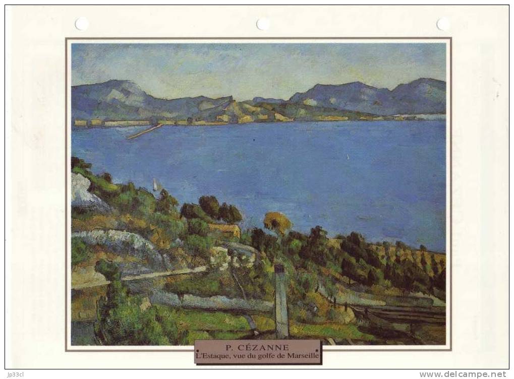 Reproduction De L'Estaque, Vue Du Golfe De Marseille, De Paul Cézanne (avec Fiche Explicative) - Otros & Sin Clasificación