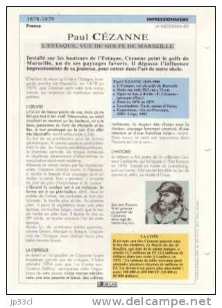 Reproduction De L'Estaque, Vue Du Golfe De Marseille, De Paul Cézanne (avec Fiche Explicative) - Otros & Sin Clasificación