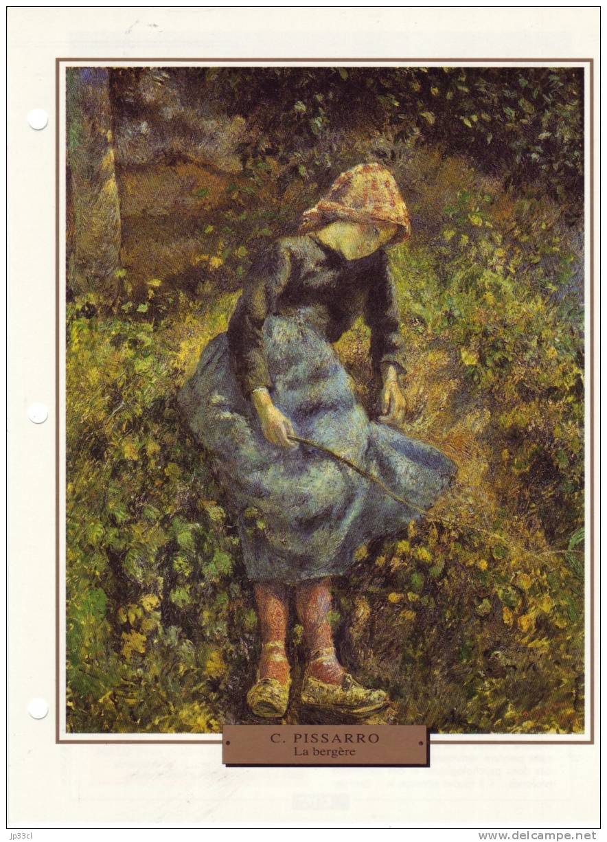 Reproduction De La Bergère, De Camille Pissarro (avec Fiche Explicative) - Autres & Non Classés