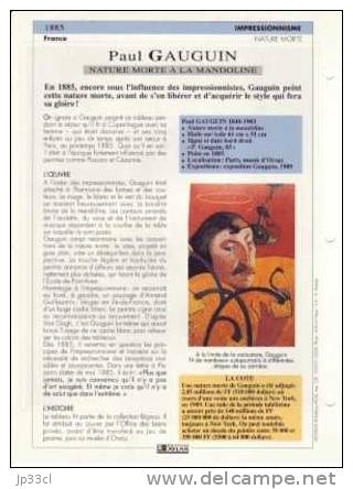 Reproduction De Nature Morte à La Mandoline, De Paul Gauguin (avec Fiche Explicative) - Sonstige & Ohne Zuordnung