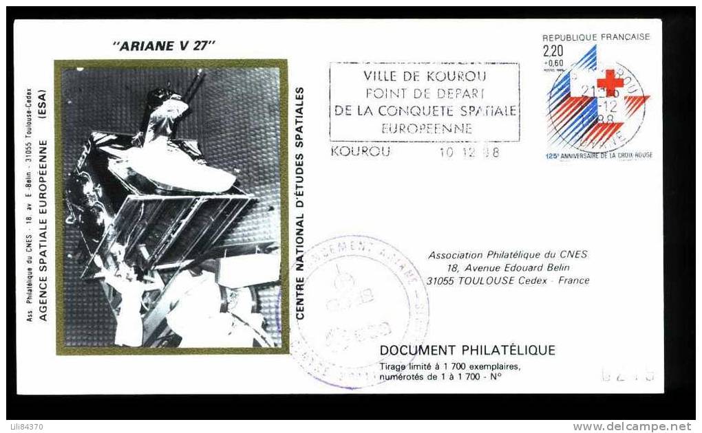 Ariane Vol  L 27   .    10 Decembre  1988 - Europe