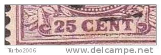 1872 Koning Willem III 25 Cent Violet "beschadigde Onderbalk Onder 25 Cent" NVPH 26 G - Plaatfouten En Curiosa