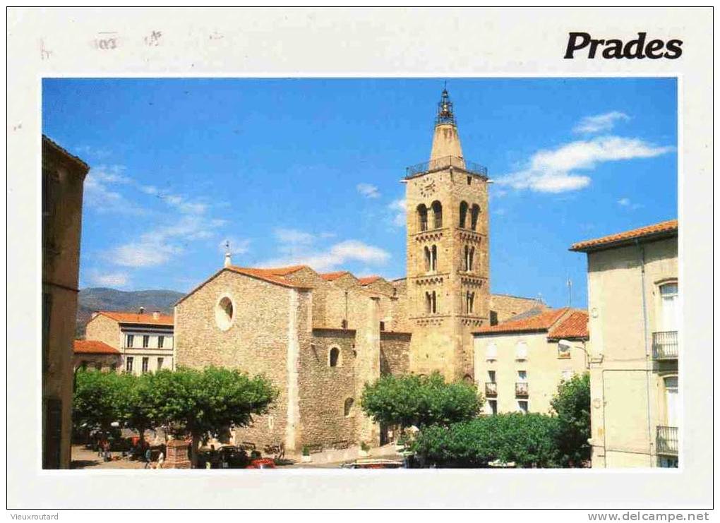 CPSM. PRADES. L'EGLISE. DATEE 1993. FLAME. - Prades