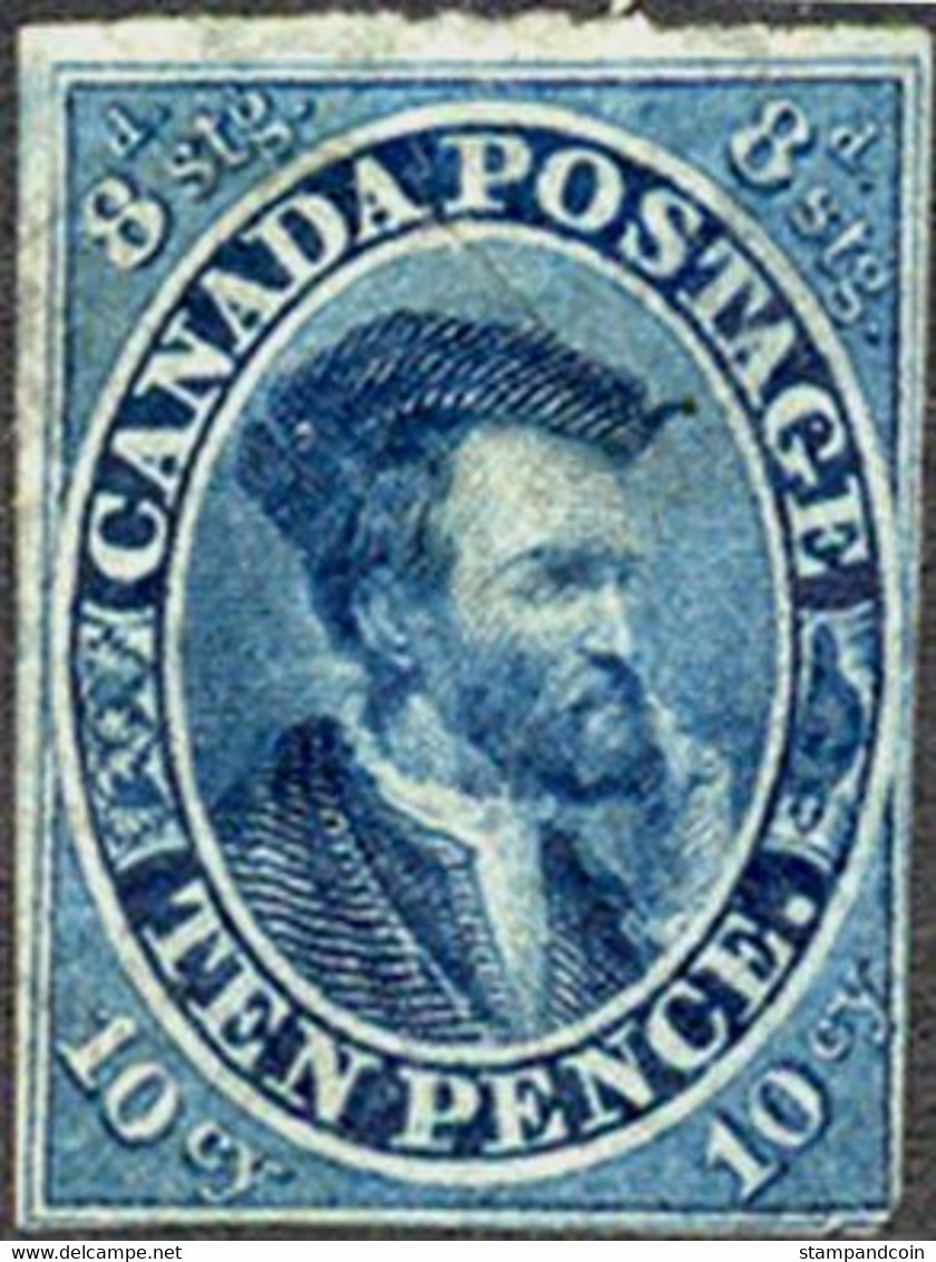 Canada #7 Mint Hinged 10c Jacques Cartier Of 1855 - Unused Stamps