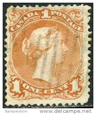 Canada #22 Used 1c Victoria Of 1868 - Used Stamps