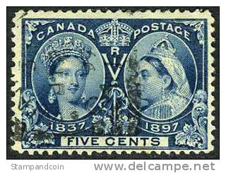 Canada #54 Used 5c Jubilee Issue Of 1897 - Oblitérés