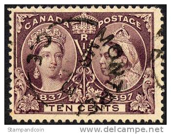 Canada #57 Used 10c Jubilee Issue Of 1897 - Oblitérés