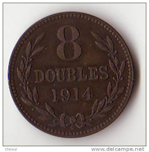 GUERNESEY 8 DOUBLES 1914 - Guernsey