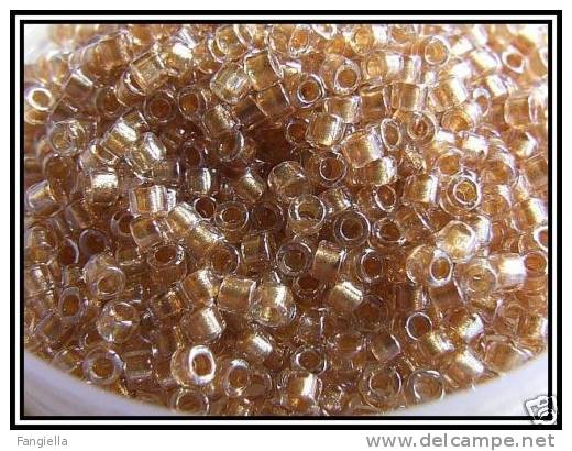 2g Miyuki Delica DB901 Gold Lined Crystal 11/0 - Pearls