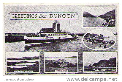 DUNOON - Multi-View PCd. - 1950s - ARGYLLSHIRE - Scotland - Argyllshire