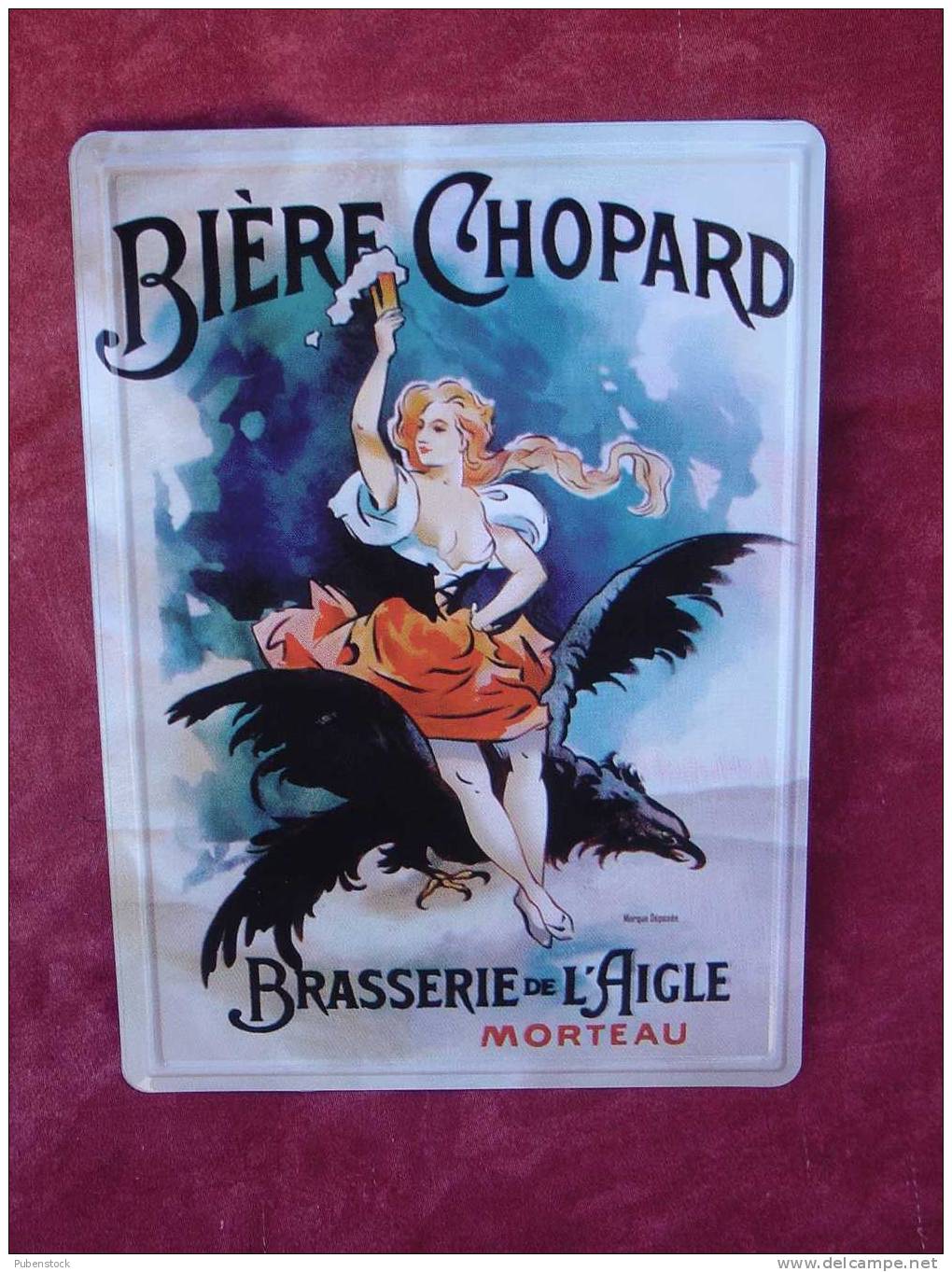 Plaque En Tôle "BIERE CHOPARD" - Blechschilder (ab 1960)