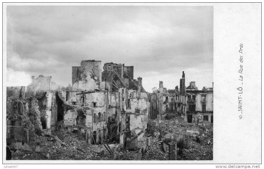 SAINT LO (50) Bombardement Guerre 1939-1945 Rue Des Prés - Saint Lo