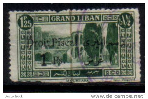 LEBANON   Scott #  55  F-VF USED FISCAL (Faulty) - Lebanon