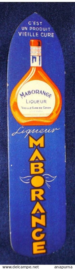 Très Ancien Marque Page Liqueur Maborange Vieille Cure De Cenon - Alcools & Spiritueux