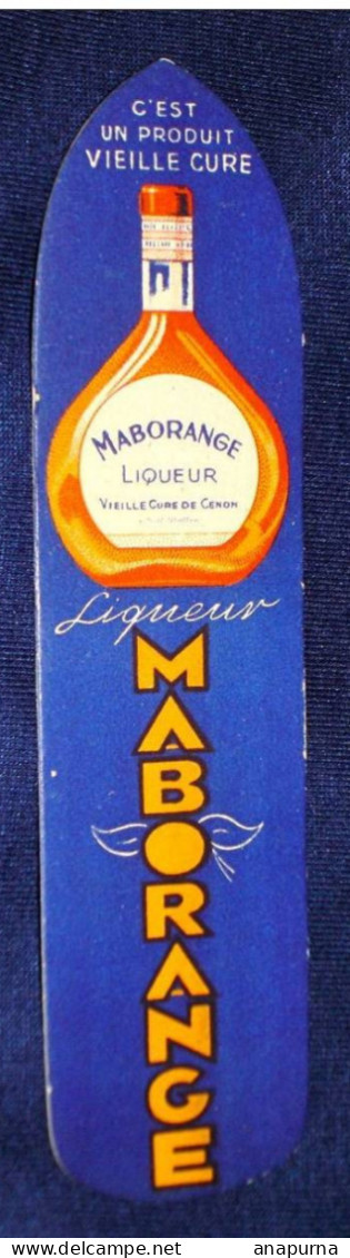 Très Ancien Marque Page Liqueur Maborange Vieille Cure De Cenon - Marque-Pages