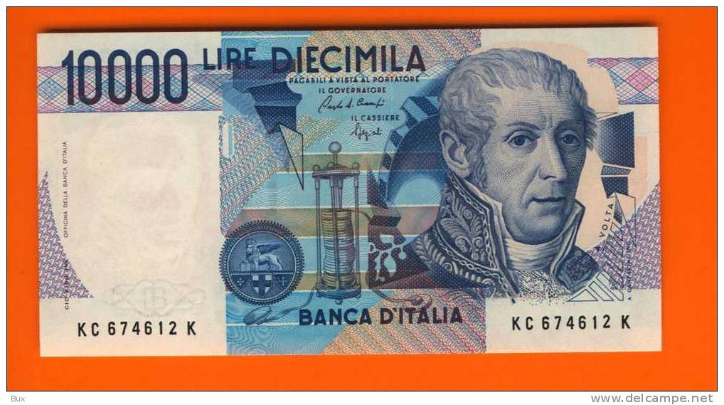 BANCONOTA DA LIRE 10.000 LIRE VOLTA    FIOR DI STAMPA  VEDI FOTO  CART 61 - 10000 Lire