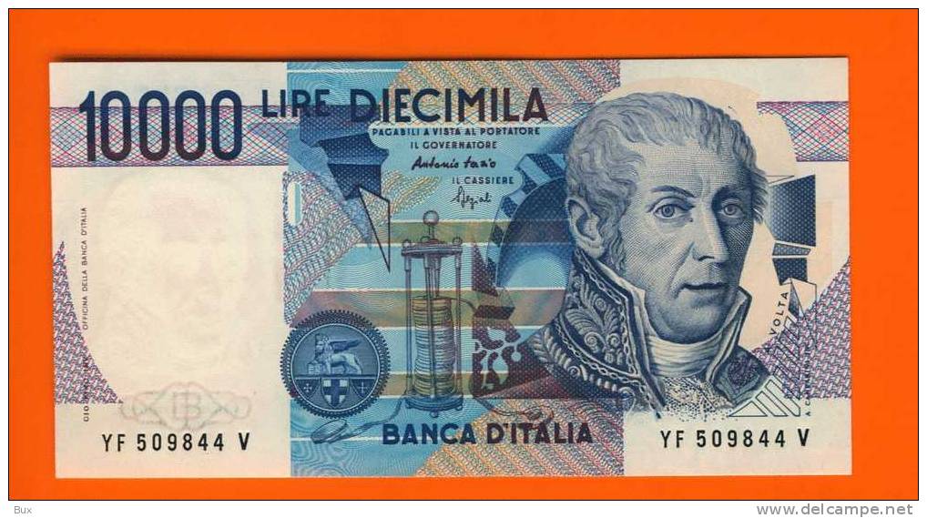 BANCONOTA DA LIRE 10.000 LIRE VOLTA    FIOR DI STAMPA  VEDI FOTO  CART 61 - 10000 Lire