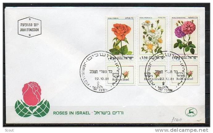 ISRAELE - ISRAEL - 1981 - ROSE  - FDC - Rozen