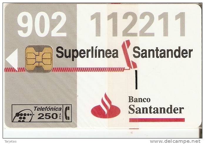 P-061 TARJETA DE ESPAÑA DE BANCO SANTANDER DE TIRADA 66000  NUEVA-MINT - Privatausgaben