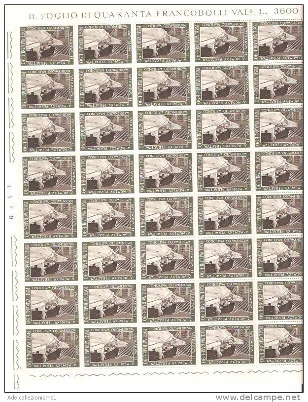 28221)n°6 Fogli Vaticane Da 40 Pz Da 55£ E 15£ E 100£ E 90£ E 10£ E 130£ Concilio Ecumenico Vaticano II - Unused Stamps